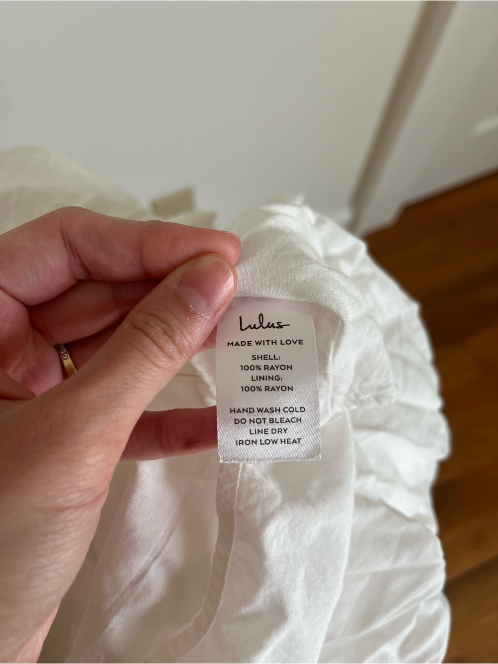 Lulu's White Smocked Tie-Shoulder Midi Dress - Picture 3 of 4